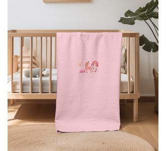 ΚΟΥΒΕΡΤΑ ΠΙΚΕ ΑΓΚΑΛΙΑΣ 80X110 ADAM HOME UNICORN PINK |  Βρεφικές Κουβέρτες στο espiti