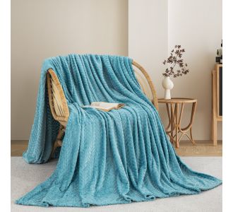 ΚΟΥΒΕΡΤΑ  FLEECE ΥΠΕΡΔΙΠΛΟ 220X240 ADAM HOME (550)  AQUA(25) |  Κουβέρτες fleece Υπέρδιπλες στο espiti