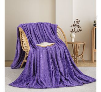 ΚΟΥΒΕΡΤΑ  FLEECE ΥΠΕΡΔΙΠΛΟ 220X240 ADAM HOME (550)  PURPLE(73) |  Κουβέρτες fleece Υπέρδιπλες στο espiti