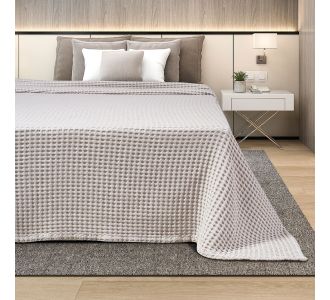 ΚΟΥΒΕΡΤΑ ΠΙΚΕ KING SIZE ADAM HOME 240X260  CAPPUCCINO |  Κουβέρτες Βαμβακερές Υπέρδιπλες στο espiti