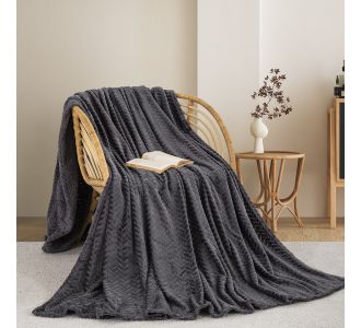 ΚΟΥΒΕΡΤΑ  FLEECE ΜΟΝΗ 180X240 ADAM HOME (550)  DARK GREY(70) |  Κουβέρτες fleece Μονές στο espiti