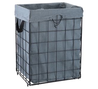 ESTIA ΚΑΛΑΘΙ ΑΠΛΥΤΩΝ CAGE ΜΕΤΑΛΛΙΚΟ ΑΝΑΔΙΠΛΟΥΜΕΝΟ 35x40x55cm - 01-30094 Estia |  Αξεσουάρ Μπάνιου - διάφορα στο espiti