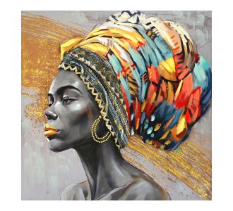 Πίνακας σε καμβά Africana I Inart 100x3x100εκ |  Πίνακες στο espiti