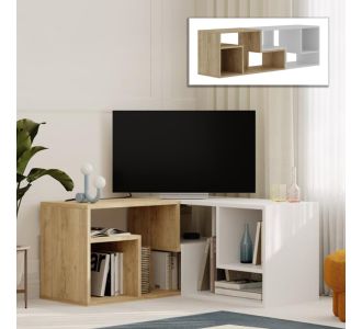 Έπιπλο τηλεόρασης Glis Megapap πολυμορφικό χρώμα sapphire oak - λευκό 145x35x44,8εκ. |  Έπιπλα τηλεόρασης στο espiti
