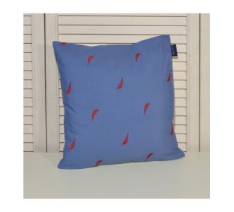 Nautica Des 222 Μαξιλαροθήκη Διακοσμητική Λονέτα Κεντητή Μπλε με Κόκκινο Κέντημα |  Μαξιλάρια διακοσμητικά στο espiti