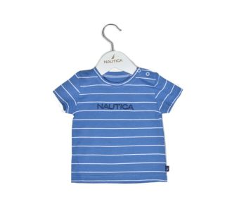 Nautica Des.11 T-Shirt  Jersey Organic Μπλε Ριγέ 98cm -3 ετών |  Βρεφικά Σετ κούνιας στο espiti