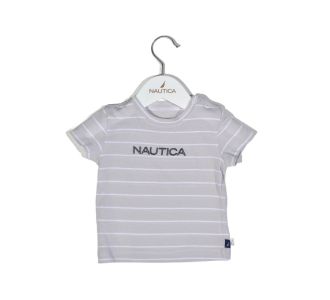 Nautica Des.15 T-Shirt  Jersey Organic Γκρι Ριγέ 74cm 6-9 μηνών |  Βρεφικά Σετ κούνιας στο espiti
