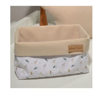 Oliver Baby Des.404 Καλάθι Αποθήκευσης Διπλής Όψης 25x15x13 ύψος  Μπεζ |  Βρεφικά Διάφορα στο espiti