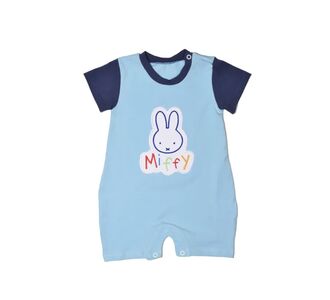 Miffy Des.11 Φορμάκι Καλοκαιρινό Σιέλ Ανοιχτό Με Κέντημα 9-12 Mηνών/74 cm |  Βρεφικά Ρουχα στο espiti