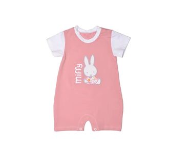 Miffy Des.16 Φορμάκι Καλοκαιρινό Ροζ Μεσαίο Με Κέντημα 9-12 Mηνών/74 cm |  Βρεφικά Ρουχα στο espiti
