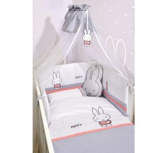 Miffy σετ 9τ Des.65 Προίκα Γκρι με Μεταλλικό Σίδερο Κουνουπιέρας αξίας 23€ |  Βρεφικά Σετ κούνιας στο espiti