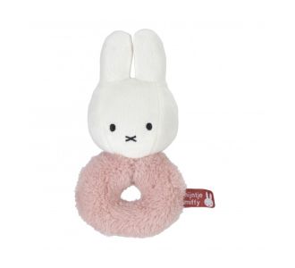 Miffy Fluffy Λούτρινη Κουδουνίστρα Ροζ |  Βρεφικά Παιχνιδάκια στο espiti