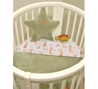 Κουβέρτα με Βάτα Διπλής Όψης 70Χ90cm Design 413 Λαδί Olive Baby |  Βρεφικές Πάντες στο espiti