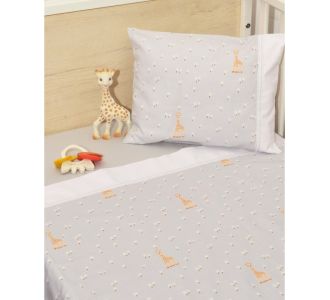 Σεντόνια κούνιας 3 τεμ 110x170 100% βαμβάκι κατωσέντονο με λάστιχο Design 505 Sophie La Girafe |  Βρεφικές Πάντες στο espiti