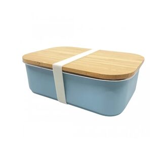 Lunchbox με καπάκι από bamboo 900ml Μπλε |  Βρεφικές Πάντες στο espiti