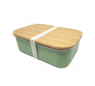 Lunchbox με καπάκι από bamboo 900ml Πράσινο |  Βρεφικές Πάντες στο espiti