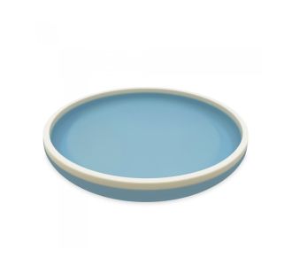 Πιάτο Σιλικόνης 18 cm - Μπλε - Smikkels |  Βρεφικές Πάντες στο espiti