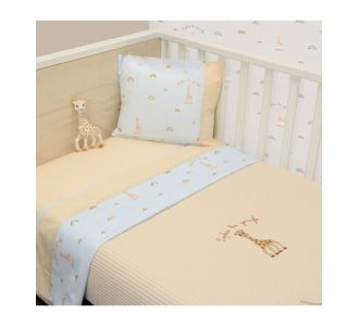 Κουβέρτα Πικέ Κούνιας 100x140 Design 504 Sophie La Girafe |  Βρεφικές Πάντες στο espiti