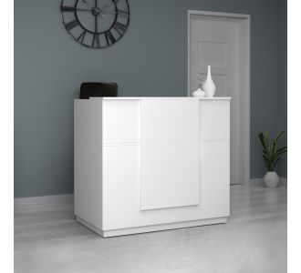 Γραφείο reception Gemini Megapap χρώμα λευκό 120x70x110εκ. |  Reception γραφείου στο espiti