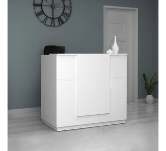 Γραφείο reception Gemini Megapap χρώμα λευκό 120x70x110εκ. |  Reception γραφείου στο espiti