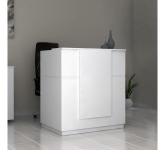 Γραφείο reception Gemini Megapap χρώμα λευκό 100x70x110εκ. |  Reception γραφείου στο espiti