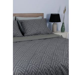 Σετ Σεντόνια Cotton Feelings 2036 Grey Υπέρδιπλο με λάστιχο (170x205+30) Sunshinehome |  Σεντόνια Υπέρδιπλα / King Size στο espiti