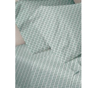 Σετ Σεντόνια Menta Εμπριμέ 530 Aqua Υπέρδιπλο (220x250) Sunshinehome |  Σεντόνια Υπέρδιπλα / King Size στο espiti