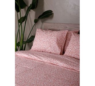 Σετ Σεντόνια Cotton Feelings 2044 Pink Υπέρδιπλο με λάστιχο (170x205+30) Sunshinehome |  Σεντόνια Υπέρδιπλα / King Size στο espiti