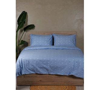 Σετ Σεντόνια Cotton Feelings 2042 Blue King Size (260x270) Sunshinehome |  Σεντόνια Διπλά στο espiti