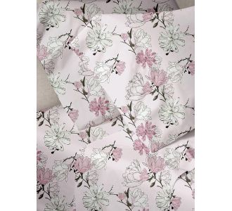 Παπλωματοθήκη Menta Εμπριμέ 070 Pink Μονή (170x250) Sunshinehome |  Παπλωματοθήκες Μονές στο espiti