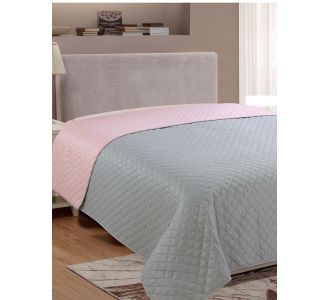 Κουβερλί Fiber Grey/Pink Μονό (160x220) Sunshinehome |  Κουβερλί Μονά στο espiti