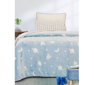 Κουβέρτα φωσφοριζέ κούνιας Space Blue 110x140 Sunshinehome |  Βρεφικές Κουβέρτες στο espiti