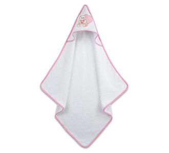 Κάπα κεντητή Heart Pink 75x75 Sunshinehome |  Βρεφικά μπουρνούζια στο espiti