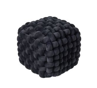 DAS HOME ΔΙΑΚΟΣΜΗΤΙΚΟ ΠΟΥΦ 43Χ43Χ40 2271 BLACK |  Πουφ στο espiti