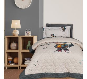 DAS KIDS ΚΟΥΒΕΡΛΙ ΜΟΝΟ 4939 BEIGE, GREY |  Κουβερλί Παιδικά στο espiti