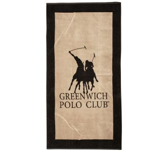 GREENWICH POLO CLUB ΠΕΤΣΕΤΑ ΘΑΛΑΣΣΗΣ 90Χ180 4020 BLACK, TAUPE |  Πετσέτες Θαλάσσης στο espiti