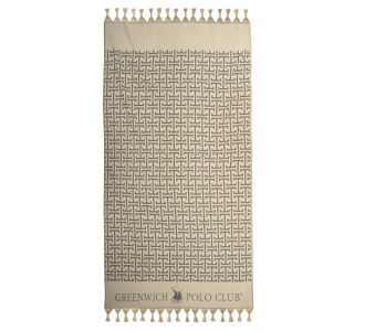 GREENWICH POLO CLUB ΠΕΤΣΕΤΑ-ΠΑΡΕΟ 90Χ170 4057 BEIGE, BLACK |  Πετσέτες Θαλάσσης στο espiti
