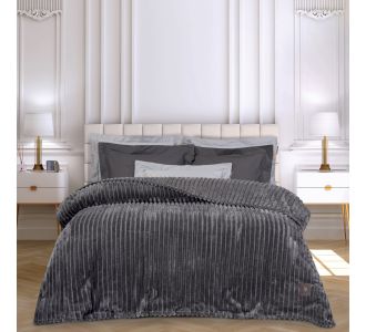 GREENWICH POLO CLUB ΚΟΥΒΕΡΤΑ FLEECE 160X220 ESSENTIAL 3486 GREY |  Κουβέρτες Βελουτέ Υπέρδιπλες στο espiti