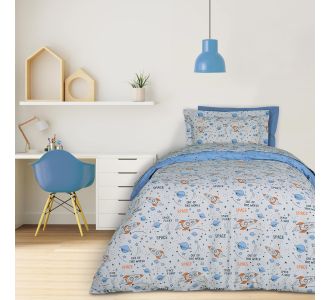 DAS KIDS ΣΕΤ ΠΑΠΛΩΜΑΤΟΘΗΚΗ ΜΟΝΗ 4912 BLUE, GREY, ORANGE |  Παπλωματοθήκες Παιδικές στο espiti