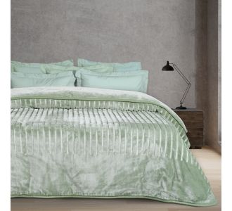 DAS HOME ΚΟΥΒΕΡΤΑ VELOUR ΥΠΕΡΔΙΠΛΗ 1360 DARK MINT |  Κουβέρτες Βελουτέ Υπέρδιπλες στο espiti