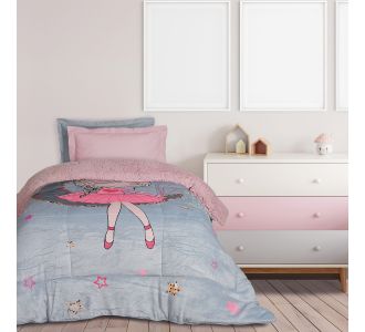 DAS KIDS ΚΟΥΒΕΡΤΟΠΑΠΛΩΜΑ 160Χ220 4922 GREY, PINK |  Παπλώματα Παιδικά στο espiti