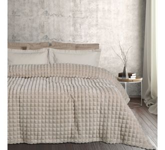 DAS HOME ΚΟΥΒΕΡΤΑ FLEECE 220Χ240 1357 TAUPE |  Κουβέρτες Βελουτέ Υπέρδιπλες στο espiti