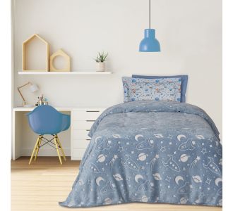 DAS KIDS ΚΟΥΒΕΡΤΑ FLEECE 160Χ220 4899 BLUE, WHITE |  Κουβέρτες Παιδικές στο espiti