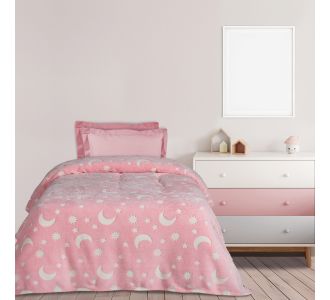 DAS KIDS ΚΟΥΒΕΡΤΑ FLEECE 160Χ220 4897 PINK, WHITE |  Κουβέρτες Παιδικές στο espiti