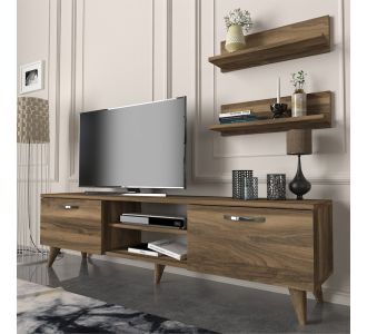Έπιπλο τηλεόρασης Colin Megapap χρώμα καρυδί 150x29,5x40,6εκ. |  Έπιπλα τηλεόρασης στο espiti