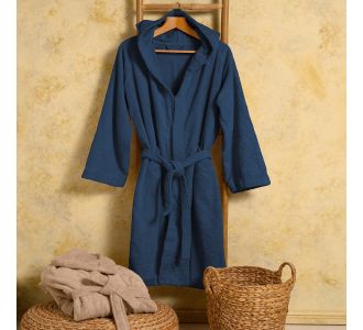 ΜΠΟΥΡΝΟΥΖΙ ΕΝΗΛΙΚΩΝ BLOOM NAVY BLUE XXLARGE XXL MELINEN |  Μπουρνούζια στο espiti