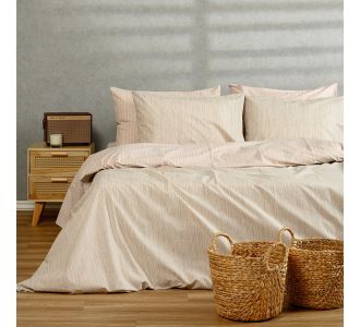 ΣΕΤ ΣΕΝΤΟΝΙΑ KING SIZE NIKA ECRU/BEIGE CASUAL LINE (260X270) ΣΕΤ KING SIZE 260Χ270 MELINEN |  Σεντόνια Υπέρδιπλα / King Size στο espiti