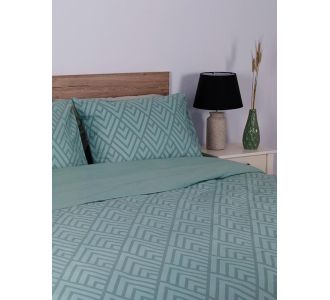 Σετ Σεντόνια Cotton Feelings 2036 Aqua Υπέρδιπλο με λάστιχο (170x205+30) Sunshinehome |  Σεντόνια Υπέρδιπλα / King Size στο espiti