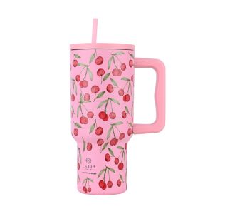 ESTIA ΘΕΡΜΟΣ STRAW TUMBLER XL SAVE THE AEGEAN 900ml CHERRY ROSE - 01-32081 Estia |  Θερμός & Αξεσουάρ στο espiti