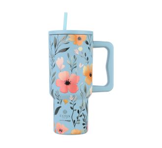 ESTIA ΘΕΡΜΟΣ STRAW TUMBLER XL SAVE THE AEGEAN 900ml SKY GARDEN - 01-32036 Estia |  Θερμός & Αξεσουάρ στο espiti